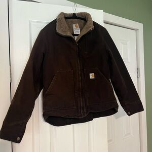 Women’s Carhartt Brown Barn Jacket with Sherpa Lining